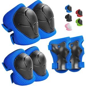 NIB- Blue Protective Set Knee Pads Knee Elbow Pads Wrist Guards 3 in 1